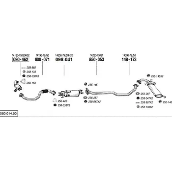 Zadní díl výfuku zadní tlumič výfuku Bosal 148-173