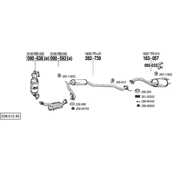 Tlumič výfuku střední tlumič výfuku Bosal 282-739