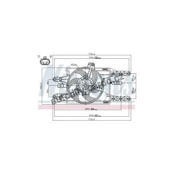 Motor automobilu Ventilátor chladiče NISSENS 85142