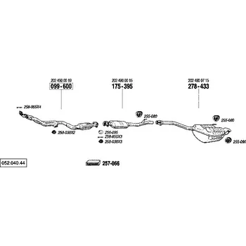 Tlumič výfuku střední tlumič výfuku Bosal 175-395