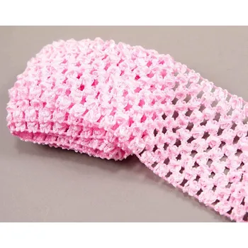 Textilní guma Ozdobná síťovaná pruženka Tutu - světle růžová - šířka 7 cm