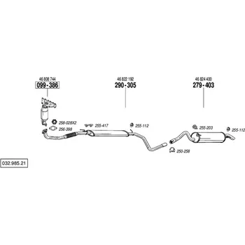 Zadní díl výfuku zadní tlumič výfuku Bosal 279-403