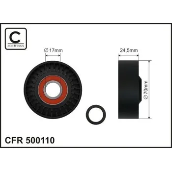 Napínací kladka, žebrovaný klínovy řemen CAFFARO 500110