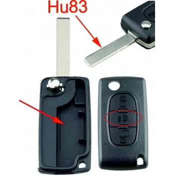 Autoklíč VYSTŘELOVACÍ KLÍČ CITROEN 3 TLAČÍTKA (NOVÝ MODEL)