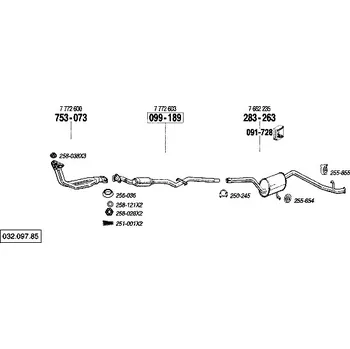 Zadní díl výfuku zadní tlumič výfuku Bosal 283-263