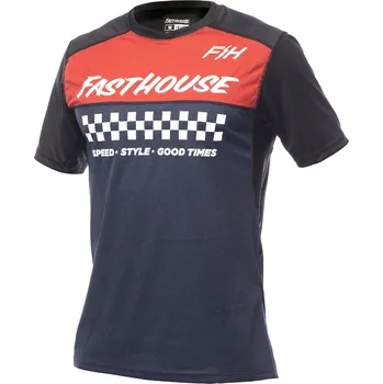 cyklistický dres Fasthouse Alloy Mesa Jersey Heather Red Navy Velikost: S