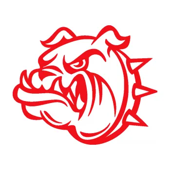 Polep vozidla SAMOLEPKA Pes 171 levá rozzuřený buldok (10 - červená) NA AUTO, NÁLEPKA, FÓLIE, POLEP, TUNING, VLASTNÍ TEXT, TISK, AUTOSAMOLEPKY.cz, POLEPY, OBRÁZEK, LOGO, SAMOLEPKY