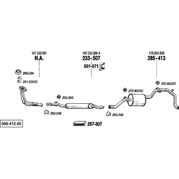 Tlumič výfuku střední tlumič výfuku Bosal 233-507