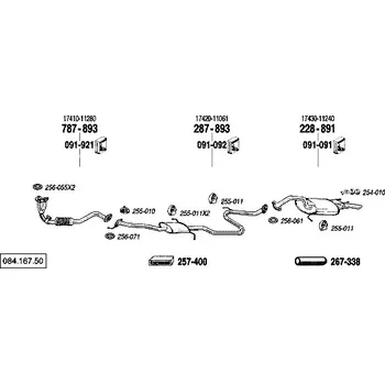 Zadní díl výfuku zadní tlumič výfuku Bosal 228-891