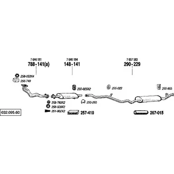 Tlumič výfuku střední tlumič výfuku Bosal 148-141