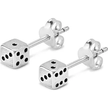 Náušnice Stříbrné náušnice pecky hrací kostky PRM11477