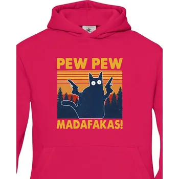 Chlapecká mikina Dětská mikina - Pew Pew madafakas!, Barva Purpurová Bezvatriko.cz 0793 - DTF/DTG