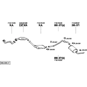 Zadní díl výfuku zadní tlumič výfuku Bosal 200-971