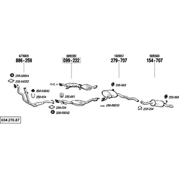 Zadní díl výfuku zadní tlumič výfuku Bosal 154-707