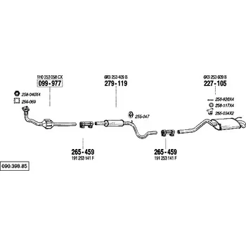 Zadní díl výfuku zadní tlumič výfuku Bosal 227-105