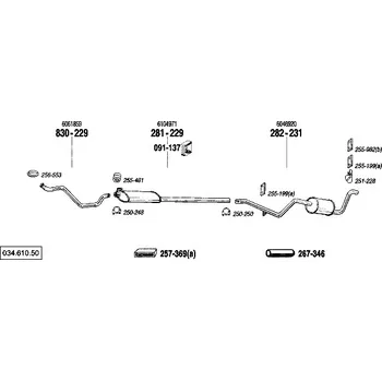 Výfukový systém zadní tlumič výfuku Bosal 282-231