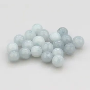 Drahý kámen Pro Háčkování Chalcedon přírodní barvený imitace akvamarínu 8 mm modrý