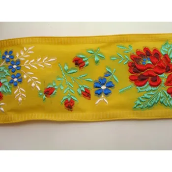 Stuha Krojová stuha - žlutá - šíře 5,5 cm