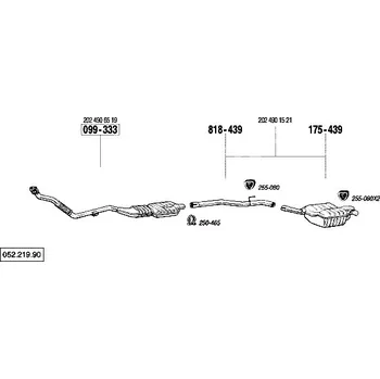 Střední díl výfuku střední tlumič výfuku Bosal 175-439