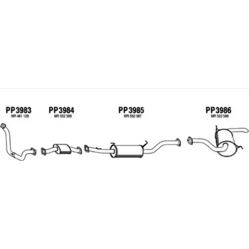 Zadní díl výfuku zadní díl výfuku Bosal PP3-986