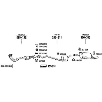 Tlumič výfuku zadní tlumič výfuku Bosal 170-313