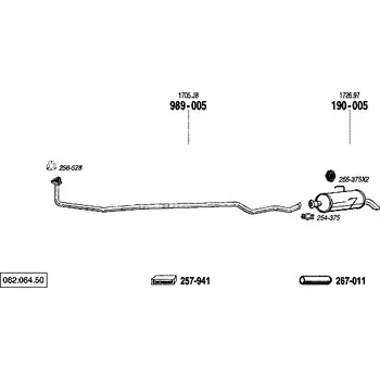 Zadní díl výfuku zadní tlumič výfuku Bosal 190-005