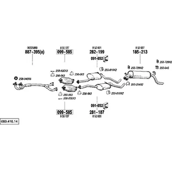 Tlumič výfuku střední tlumič výfuku Bosal 282-199