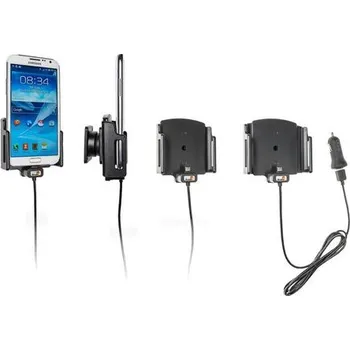 Brodit držák do auta nastavitelný s microUSB a nabíjením z cig. zapalovače/USB š. 75-89 mm, tl. 9-13