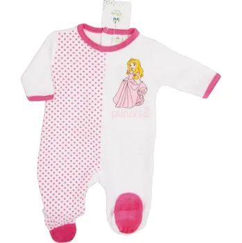 Dupačky Rompers Princess dívčí bílo/růžové dupačky Velikost: 74