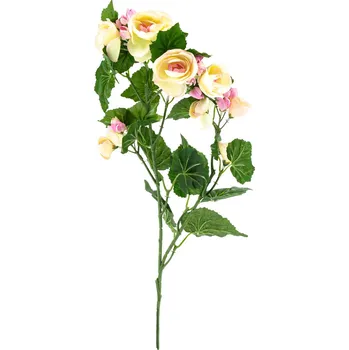 umělá květina Umělý svazek Begonie - květ a listy, zelená