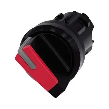 Stykač SIEMENS Spínač otočný, s osvětlením, 22 mm, kulatý, plast, červená 3SU1002-2BC20-0AA0