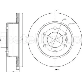Brzdový kotouč Brzdový kotouč METELLI 23-0936