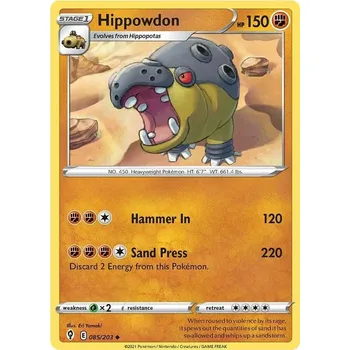 Karetní hra Hippowdon 085/203 - Evolving Skies Typ karty: Reverse Holo