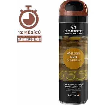 Barva ve spreji Značkovací sprej Nefluorescenční Pro Marker - hnědý sprej Pro Marker 500ml