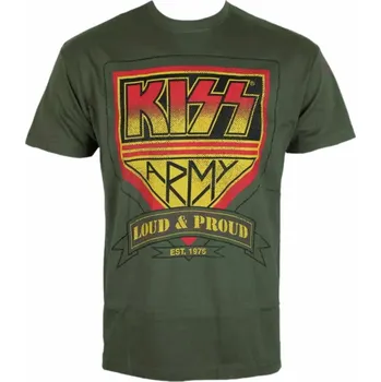 Tričko metal pánské Kiss - ARMY Distressed Logo - HYBRIS - ER-1-KISS009-H71-7-DG - XXL