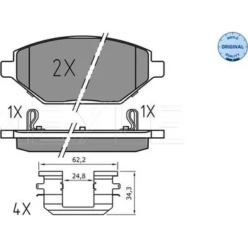 Brzdový systém Sada brzdových destiček, kotoučová brzda MEYLE 025 225 2218