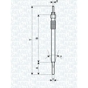 Zapalovací a žhavicí svíčka Žhavicí svíčka MAGNETI MARELLI 062900091304