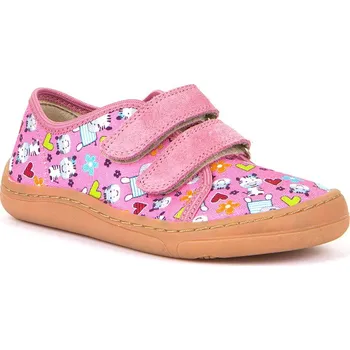 Dívčí obuv Barefoot plátěné jarní boty - Pink+ zebra (G1700323_9), Froddo Velikost: 35