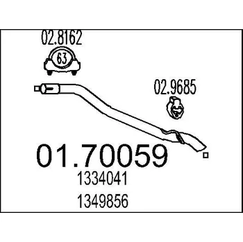 Výfuková trubka Výfuková trubka MTS 01.70059
