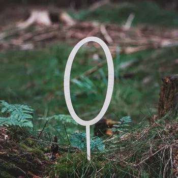 Vánoční ozdoba Dřevěná zapichovací ozdoba- Číslice 0