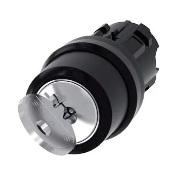 modulární přístroj a rozvaděč SIEMENS Spínač klíčový RONIS, 22 mm, kulatý, plast, vytažení klíče O 3SU1000-4CF01-0AA0