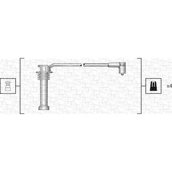 Autoelektrika Sada kabelů pro zapalování MAGNETI MARELLI 941318111142