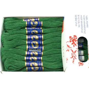 Příze Snový svět 6692 - Bavlněná vyšívací příze Mouline lesní zeleň