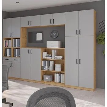 Kancelářská sestava Studentský pokoj / kancelář MALTA šedé / artisan Sestava Y