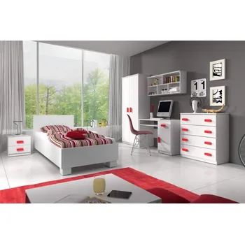 Dětská skříň Dětský pokoj CMYK I červená