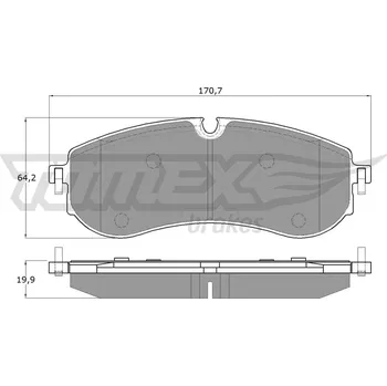 Brzdová destička Sada brzdových destiček, vždy 4 kusy v sadě TOMEX Brakes TX 19-97