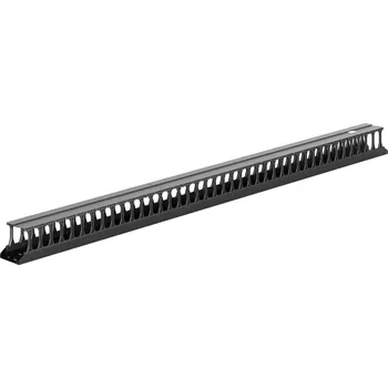 Racková skříň HDWM-VMR-45-12/10F-H Vertikální vyvazovací panel pro rozvaděče, v. 45U, š. 100mm, h. 112mm, černý