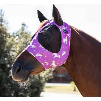 Jezdectví Pro-Tech Maska proti hmyzu Lycra Pro-Tech, s ochranou uší, unicorn FULL