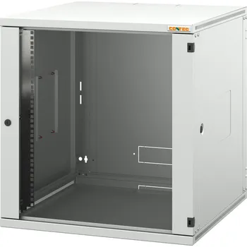 Racková skříň RUN-12-60/50-VC-B Nástěnný rozvaděč, 19", v. 12U (624mm), h. 500mm, š. 600mm, PREMIUM, šedý