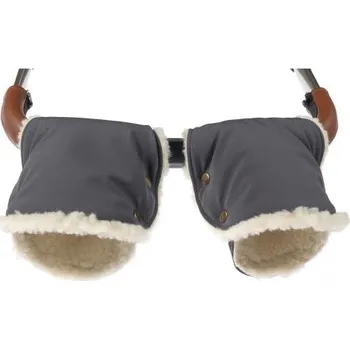 Rukávník Vlněné rukavice na kočárek Merino softshell 15 grafit